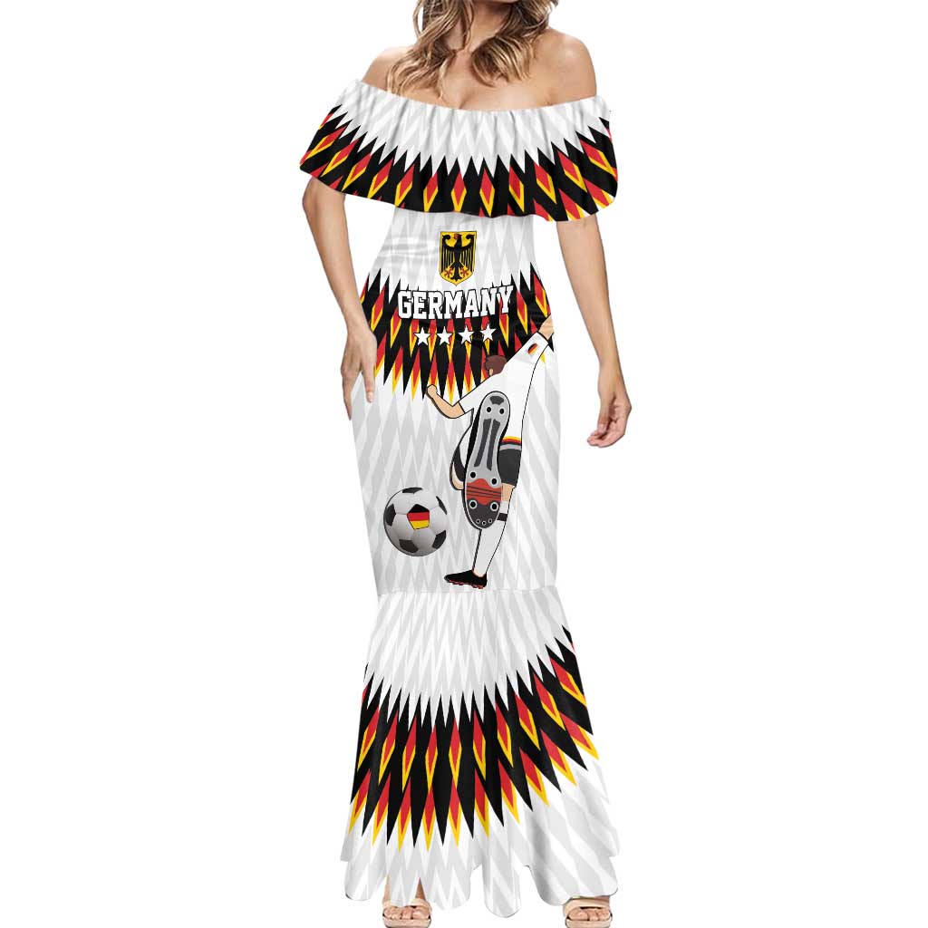 Custom Germany Football Mermaid Dress Sporty Style