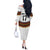 Custom Germany Football Off The Shoulder Long Sleeve Dress Sporty Style