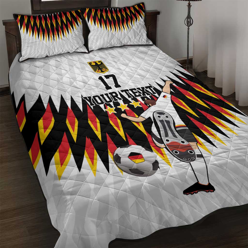 Custom Germany Football Quilt Bed Set Sporty Style