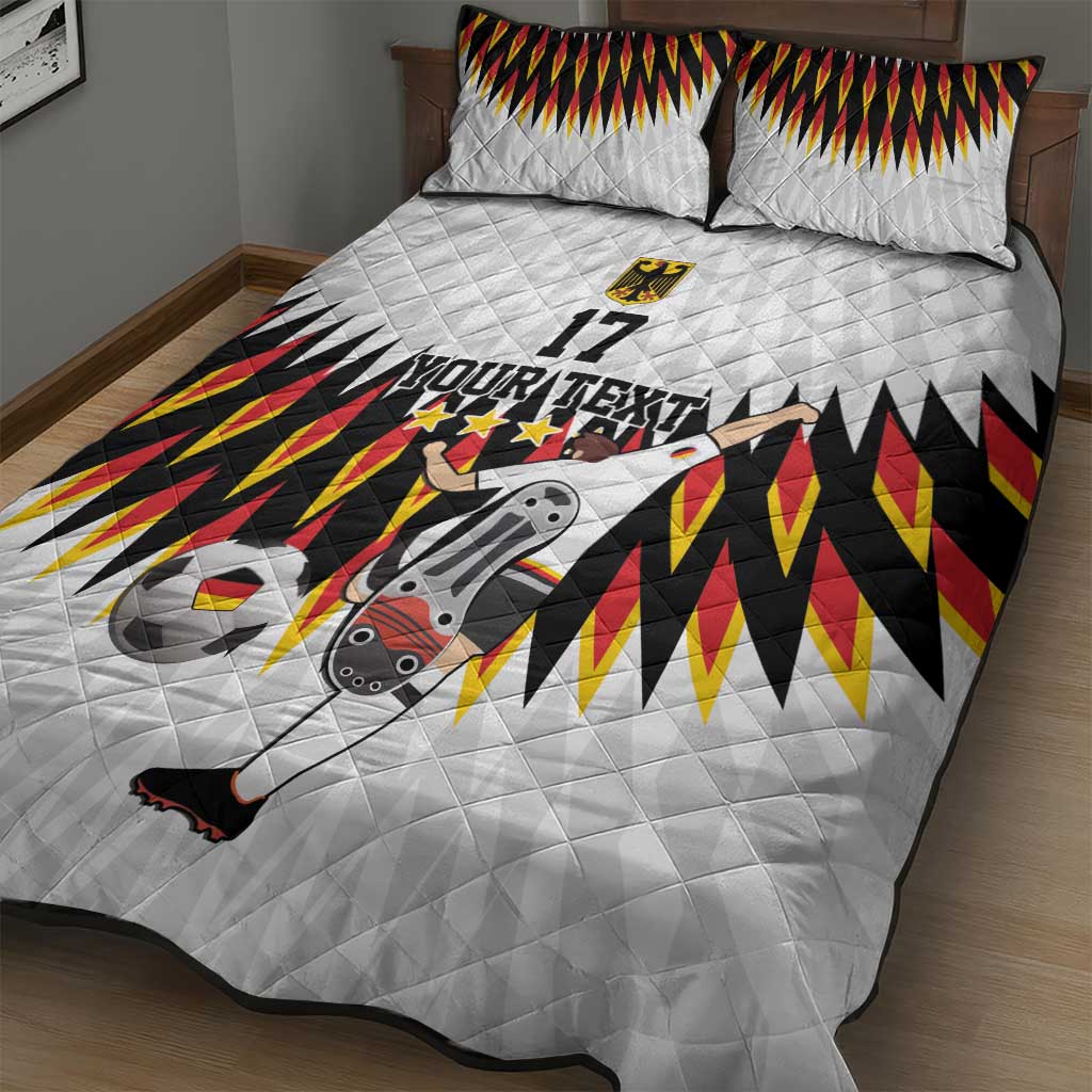 Custom Germany Football Quilt Bed Set Sporty Style