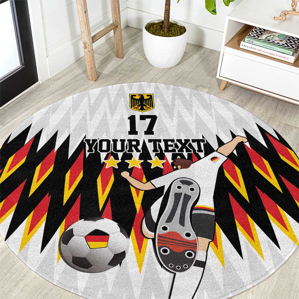 Custom Germany Football Round Carpet Sporty Style