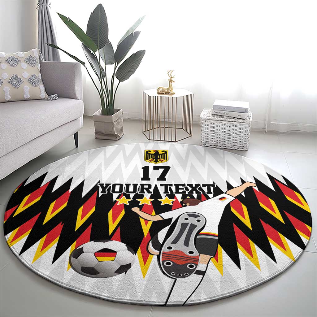 Custom Germany Football Round Carpet Sporty Style