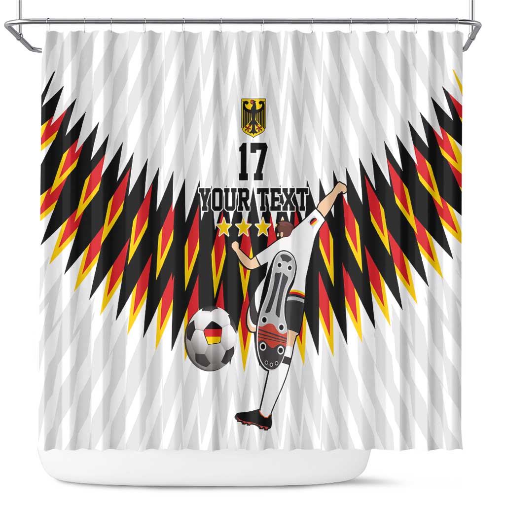 Custom Germany Football Shower Curtain Sporty Style