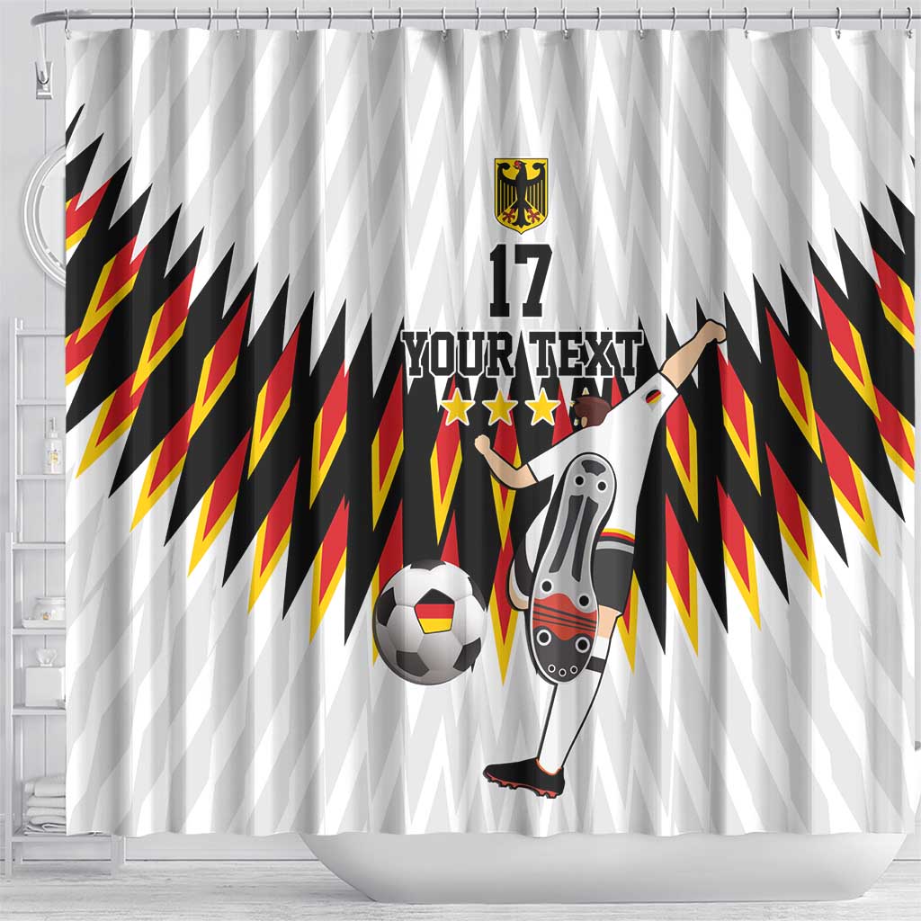 Custom Germany Football Shower Curtain Sporty Style