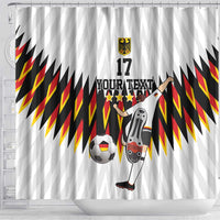 Custom Germany Football Shower Curtain Sporty Style