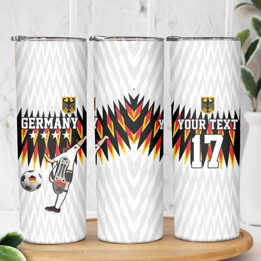 Custom Germany Football Skinny Tumbler Sporty Style