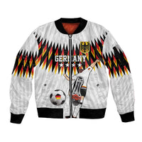 Custom Germany Football Sleeve Zip Bomber Jacket Sporty Style