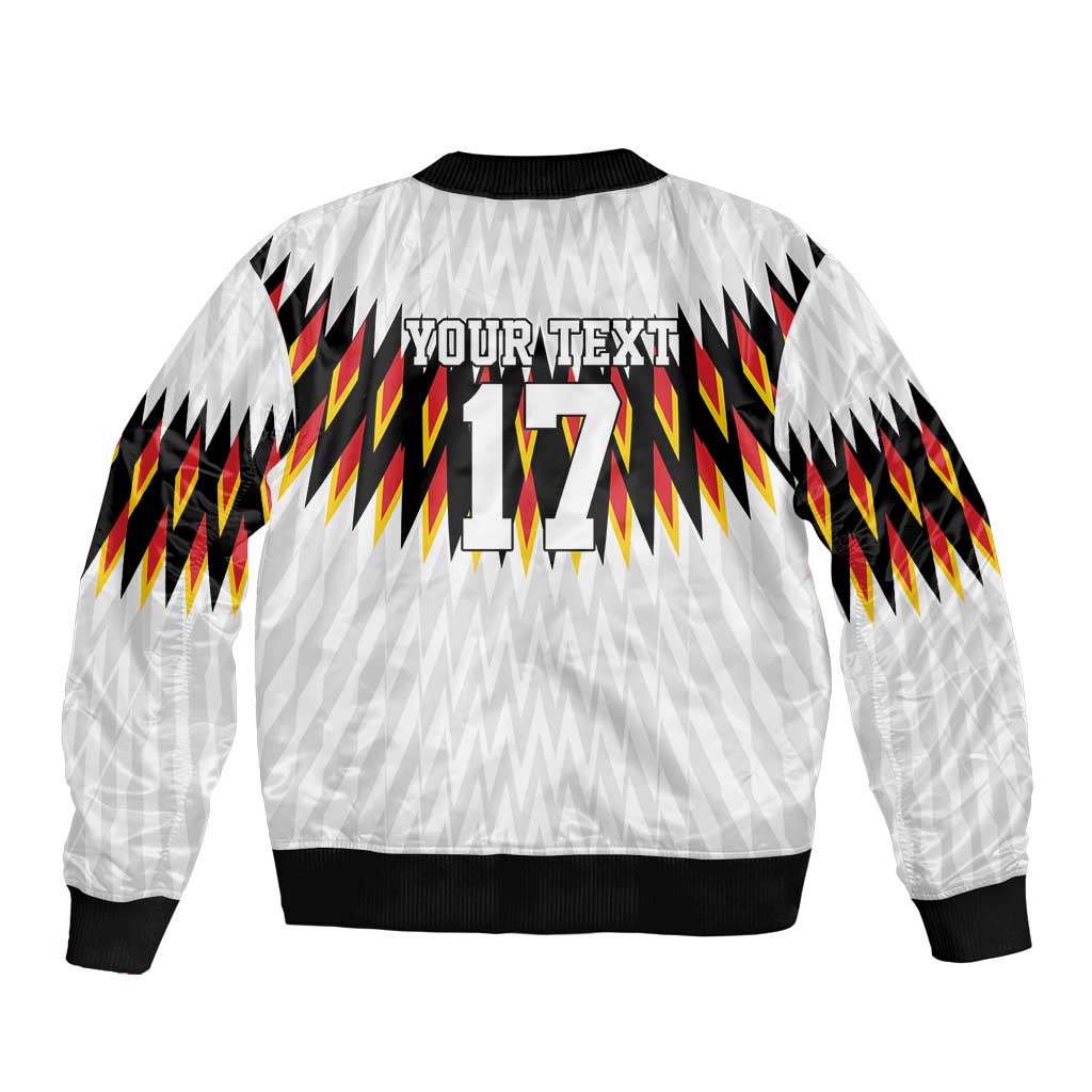 Custom Germany Football Sleeve Zip Bomber Jacket Sporty Style