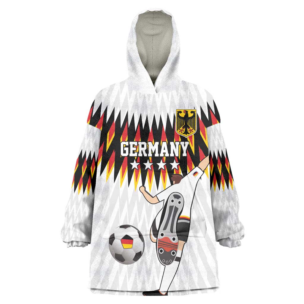 Custom Germany Football Wearable Blanket Hoodie Sporty Style