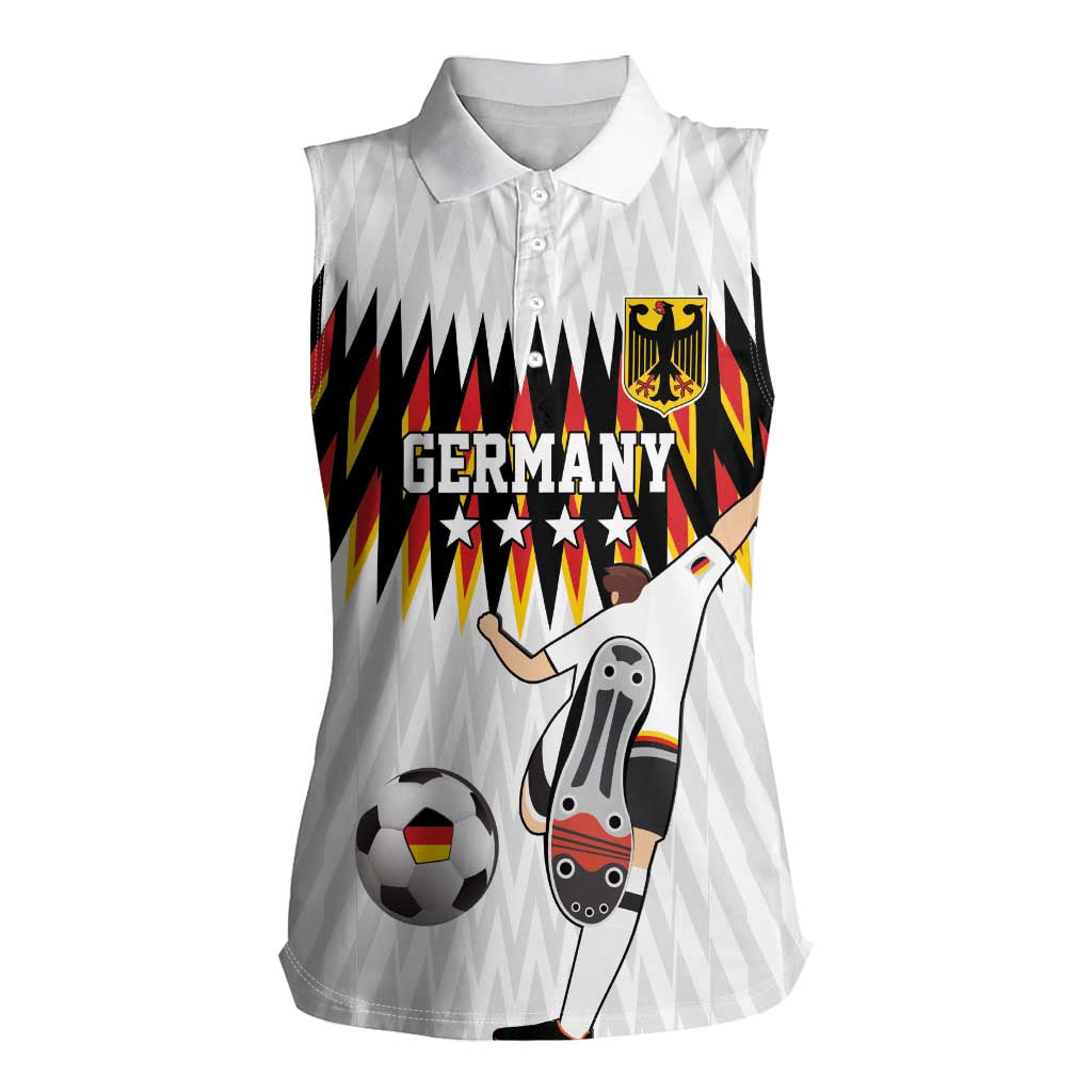 Custom Germany Football Women Sleeveless Polo Shirt Sporty Style
