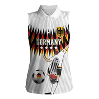 Custom Germany Football Women Sleeveless Polo Shirt Sporty Style
