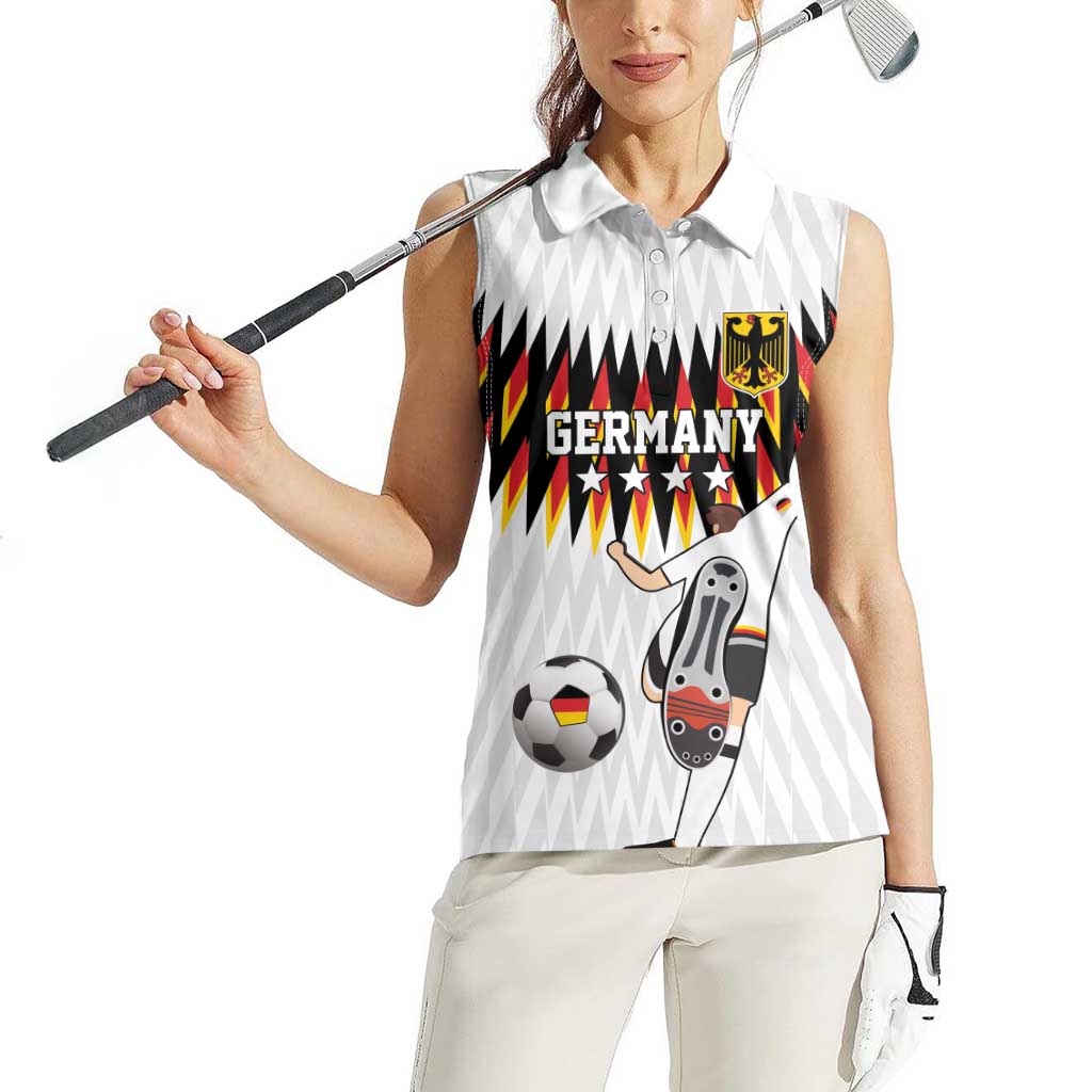 Custom Germany Football Women Sleeveless Polo Shirt Sporty Style