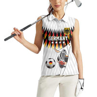 Custom Germany Football Women Sleeveless Polo Shirt Sporty Style