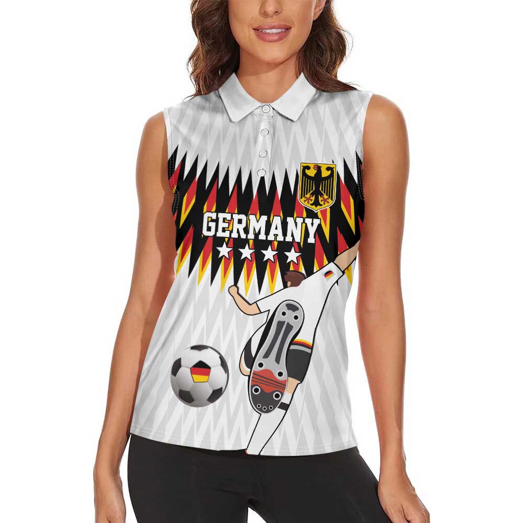 Custom Germany Football Women Sleeveless Polo Shirt Sporty Style