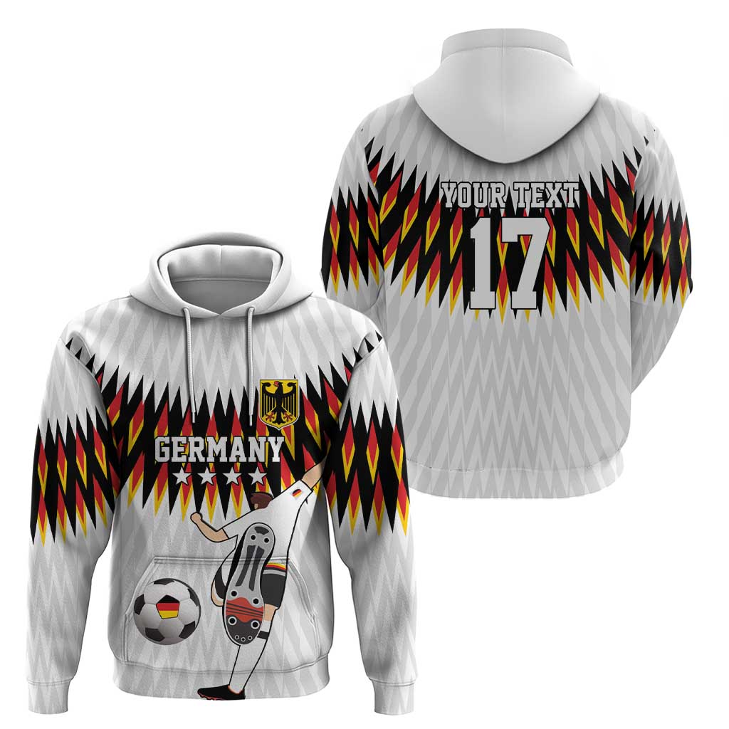 Custom Germany Football Zip Hoodie Sporty Style