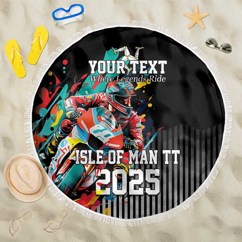 Personalized Isle of Man TT Beach Blanket Motorcycle Racing