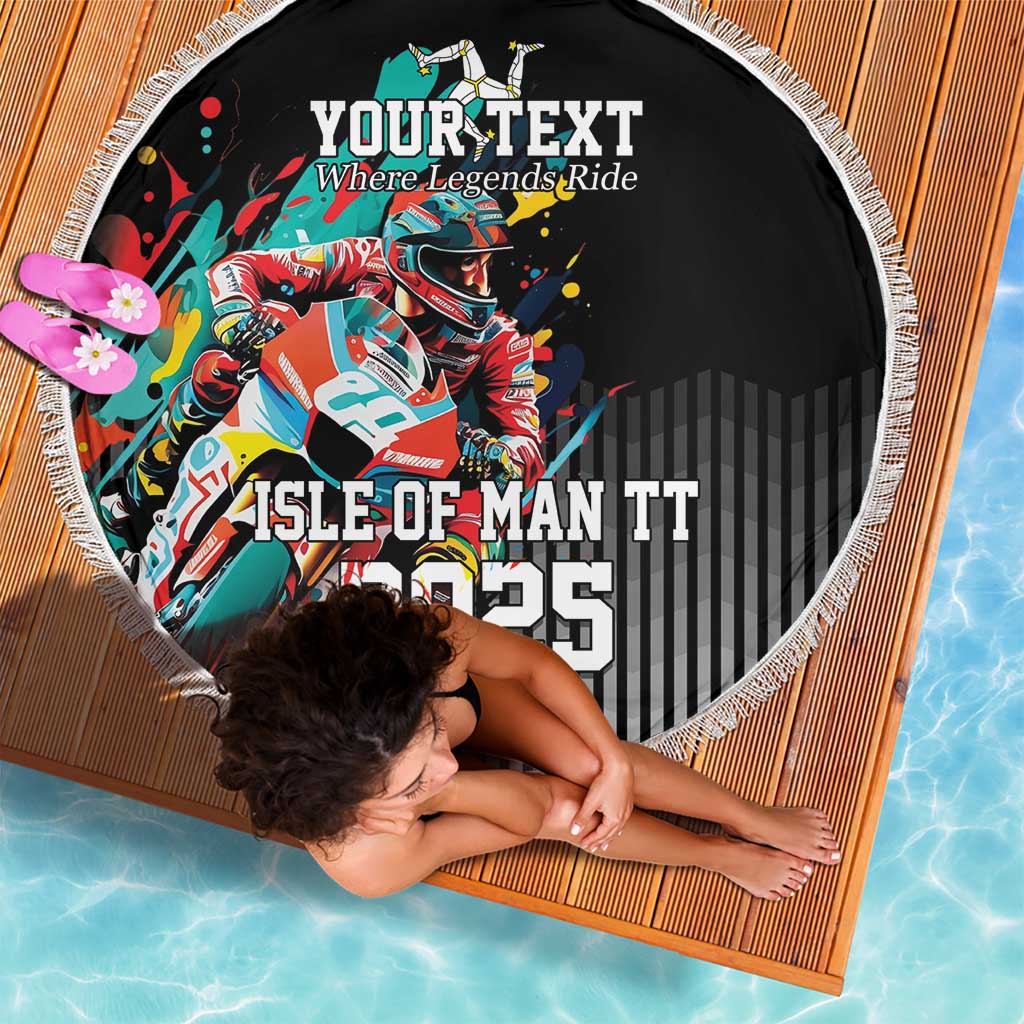 Personalized Isle of Man TT Beach Blanket Motorcycle Racing