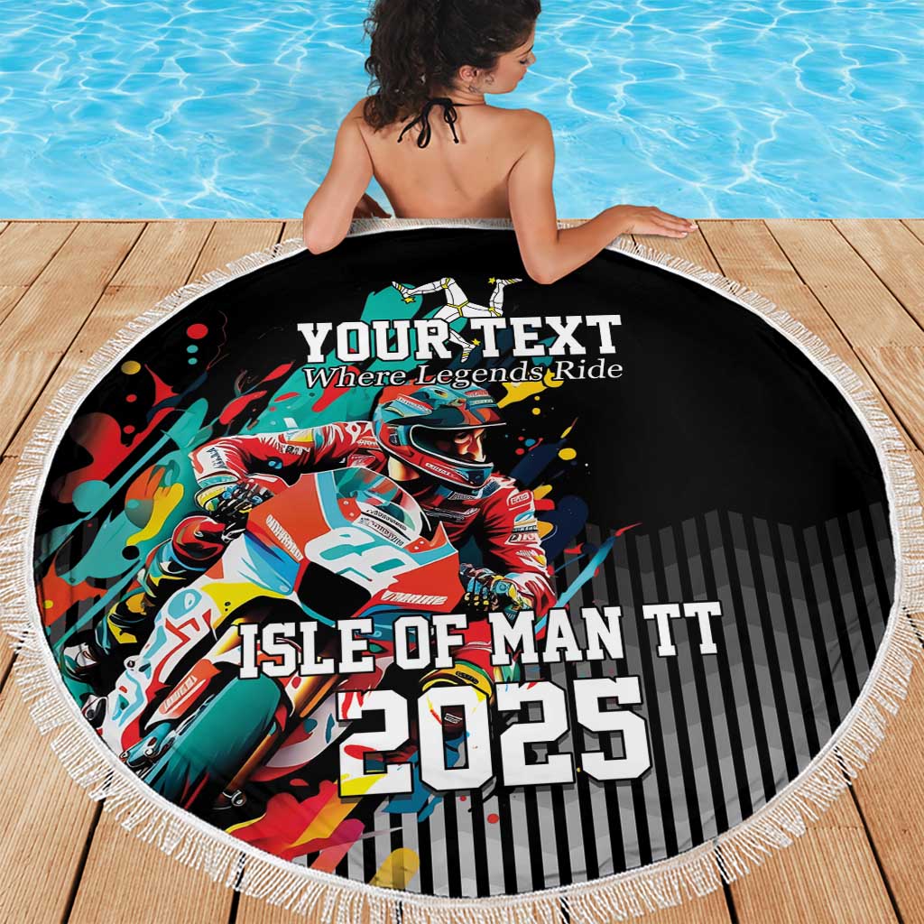 Personalized Isle of Man TT Beach Blanket Motorcycle Racing