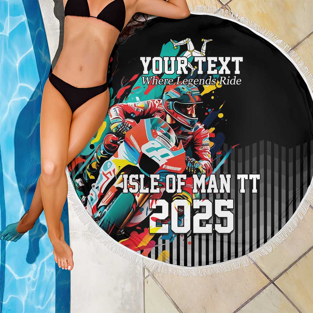 Personalized Isle of Man TT Beach Blanket Motorcycle Racing