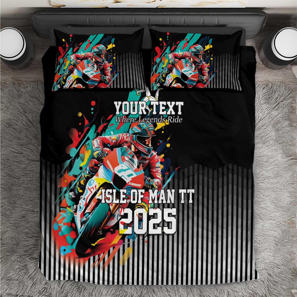 Personalized Isle of Man TT Bedding Set Motorcycle Racing
