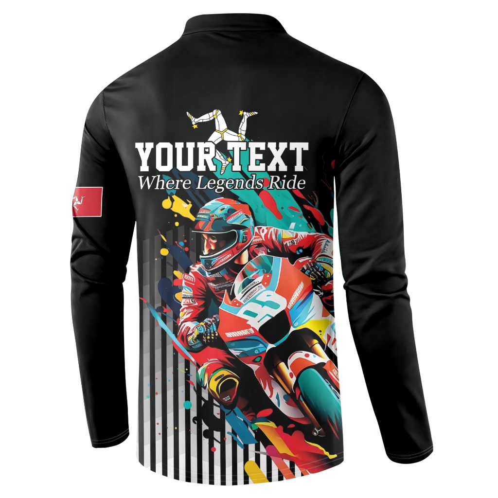 Personalized Isle of Man TT Button Sweatshirt Motorcycle Racing