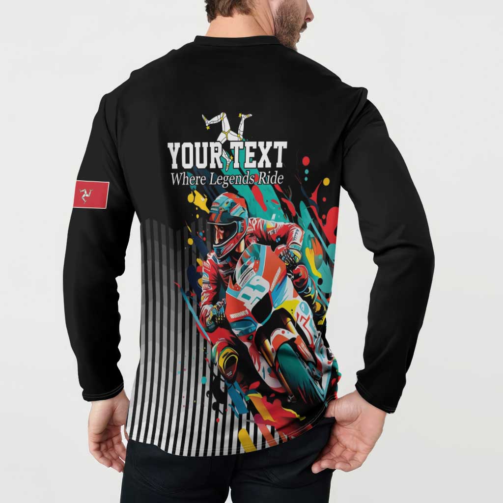 Personalized Isle of Man TT Button Sweatshirt Motorcycle Racing