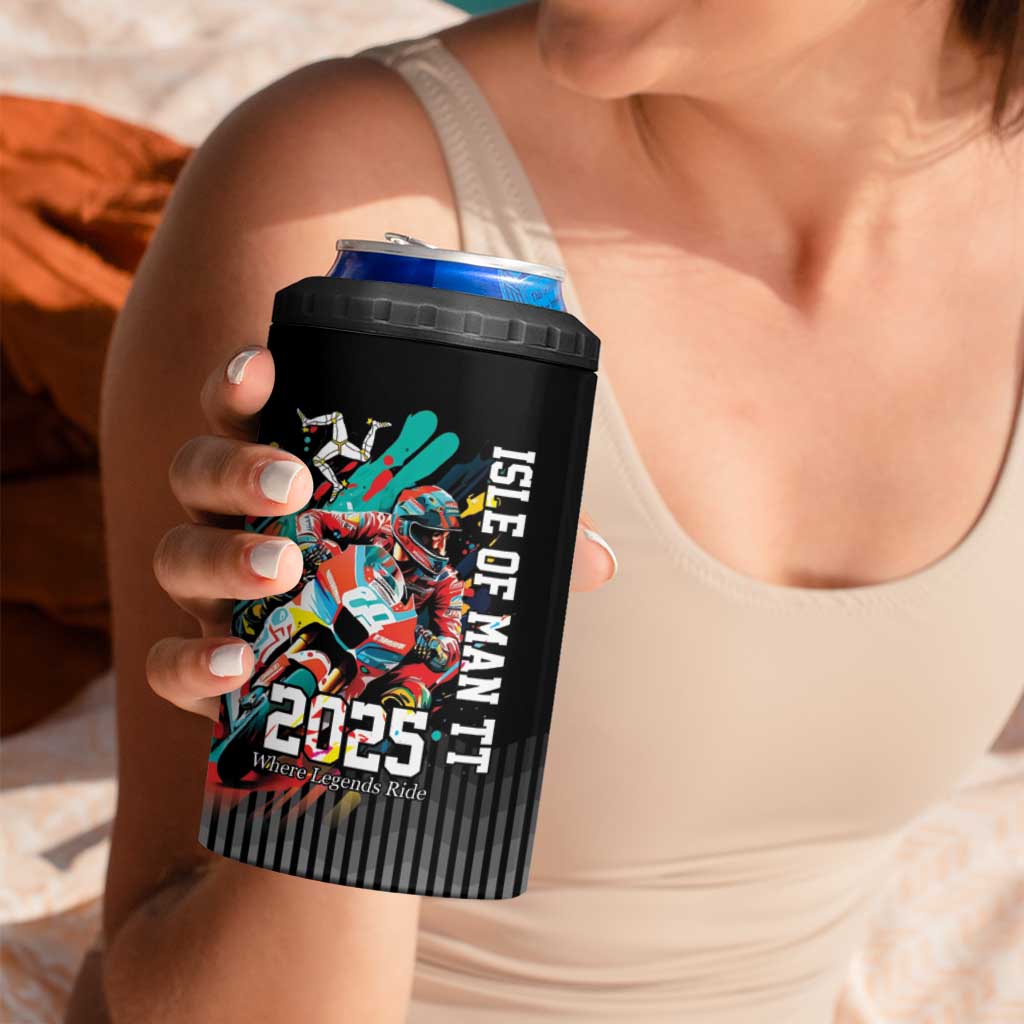 Personalized Isle of Man TT 4 in 1 Can Cooler Tumbler Motorcycle Racing