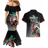 Personalized Isle of Man TT Couples Matching Mermaid Dress and Hawaiian Shirt Motorcycle Racing
