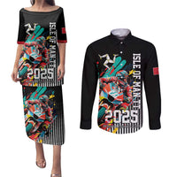 Personalized Isle of Man TT Couples Matching Puletasi and Long Sleeve Button Shirt Motorcycle Racing