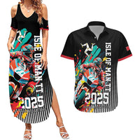 Personalized Isle of Man TT Couples Matching Summer Maxi Dress and Hawaiian Shirt Motorcycle Racing