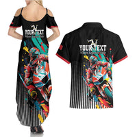 Personalized Isle of Man TT Couples Matching Summer Maxi Dress and Hawaiian Shirt Motorcycle Racing