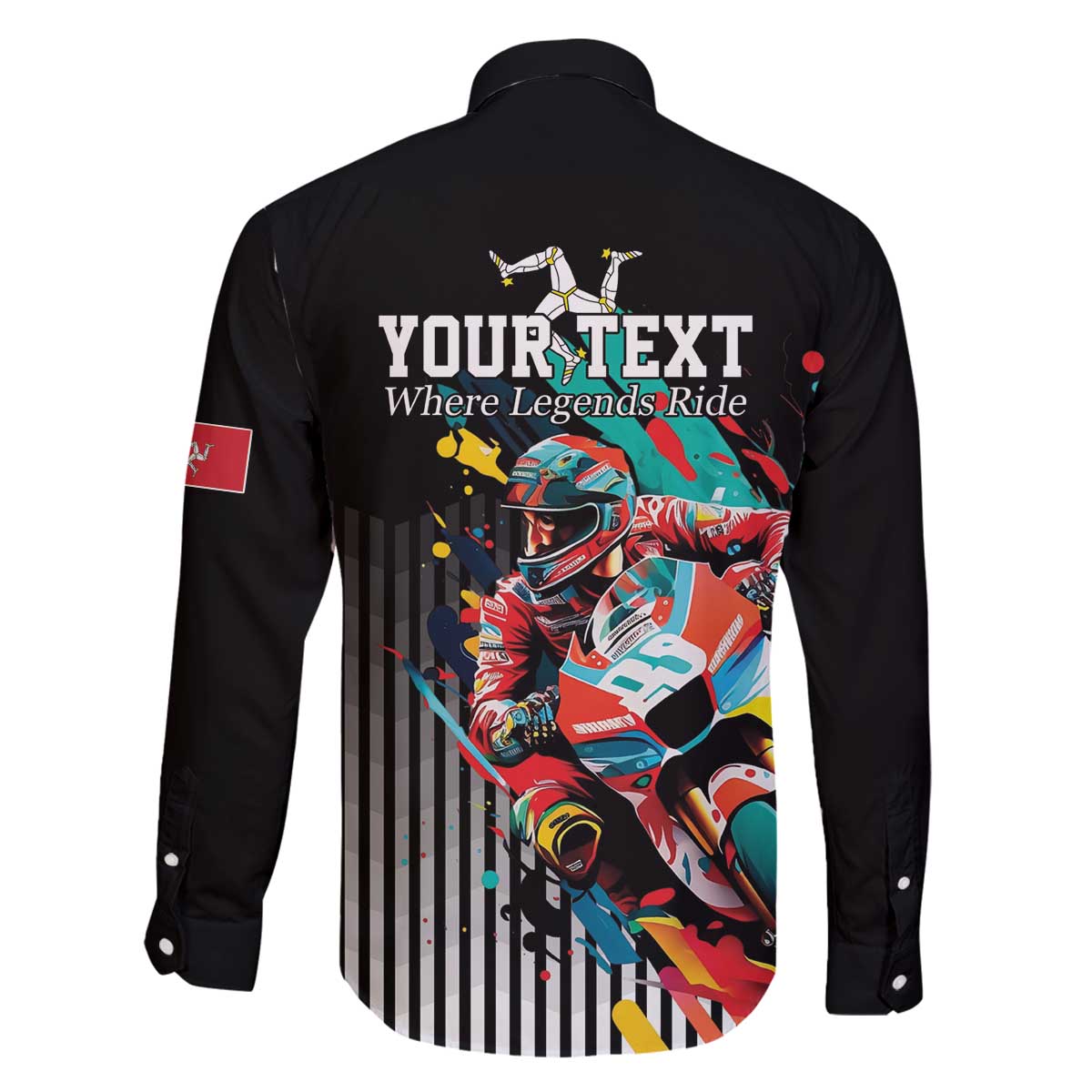 Personalized Isle of Man TT Family Matching Off The Shoulder Long Sleeve Dress and Hawaiian Shirt Motorcycle Racing