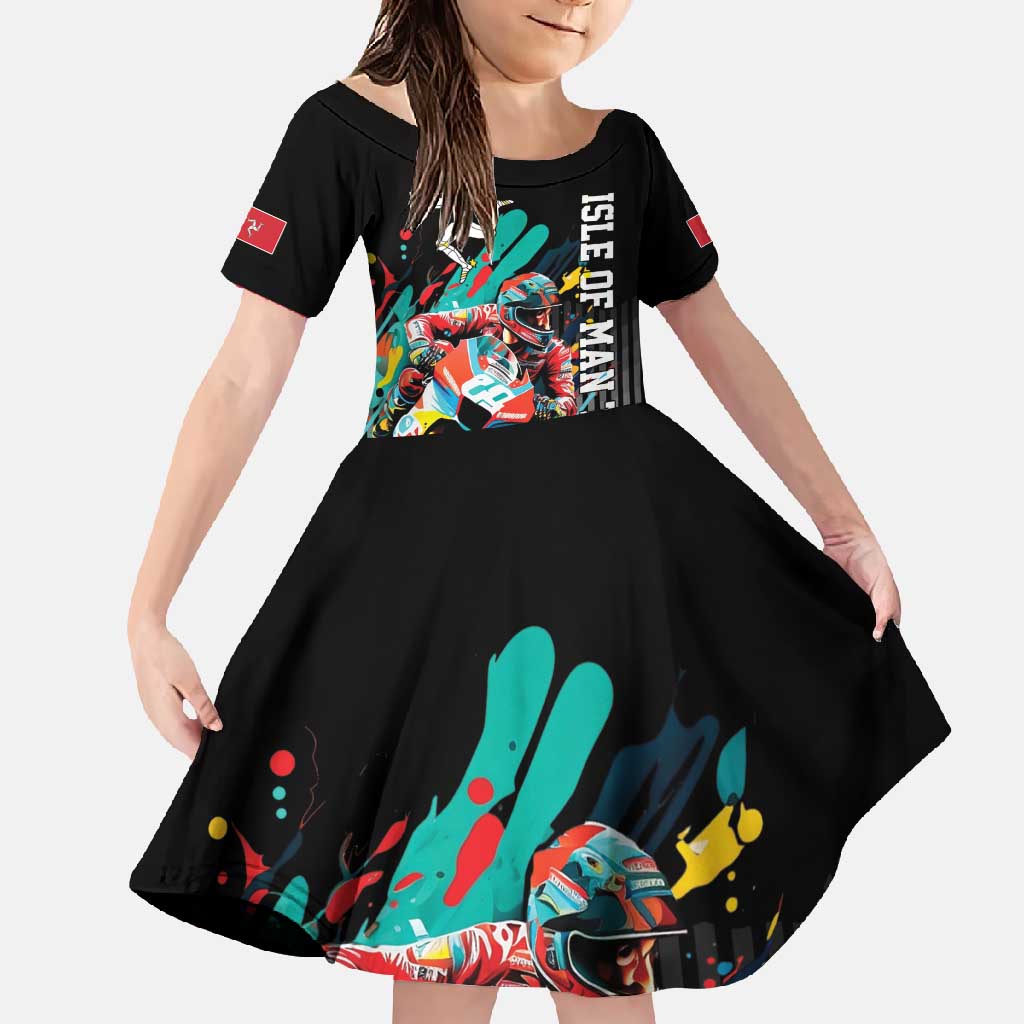 Personalized Isle of Man TT Family Matching Off Shoulder Maxi Dress and Hawaiian Shirt Motorcycle Racing