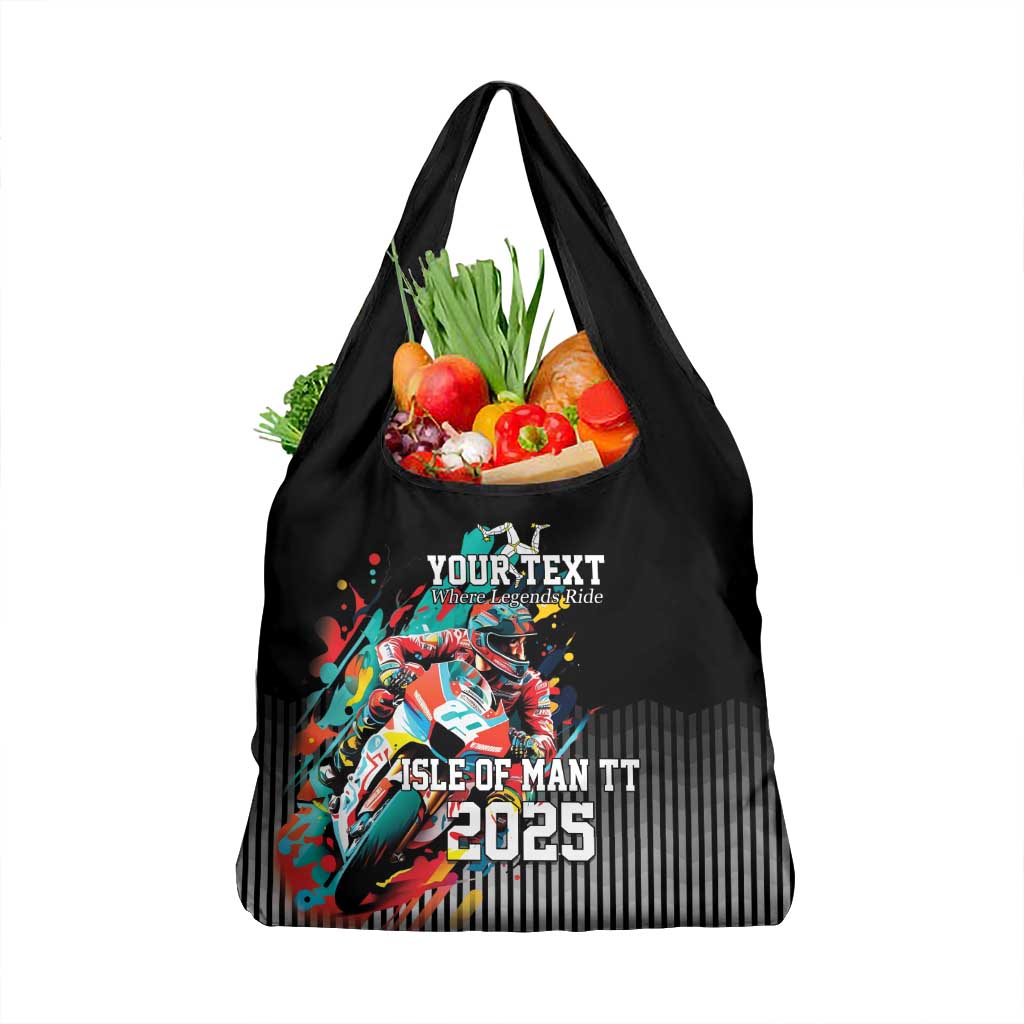 Personalized Isle of Man TT Grocery Bag Motorcycle Racing