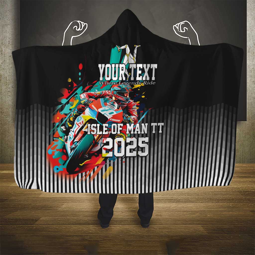 Personalized Isle of Man TT Hooded Blanket Motorcycle Racing
