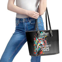 Personalized Isle of Man TT Leather Tote Bag Motorcycle Racing