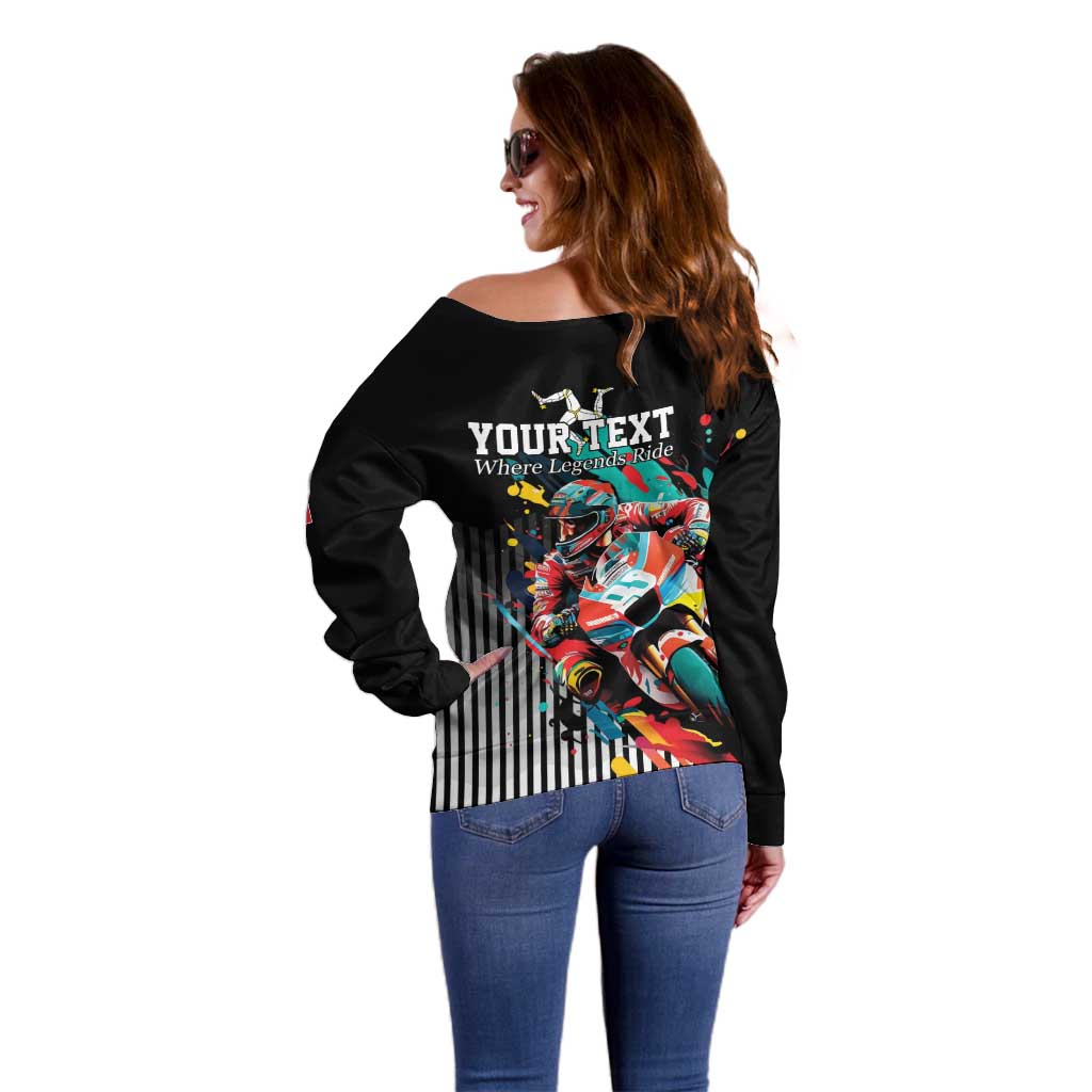 Personalized Isle of Man TT Off Shoulder Sweater Motorcycle Racing