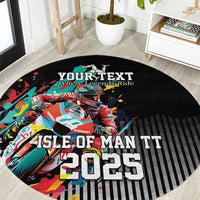 Personalized Isle of Man TT Round Carpet Motorcycle Racing