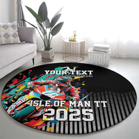 Personalized Isle of Man TT Round Carpet Motorcycle Racing