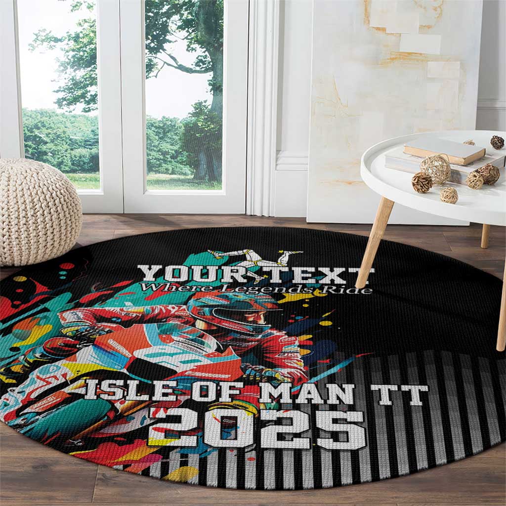 Personalized Isle of Man TT Round Carpet Motorcycle Racing