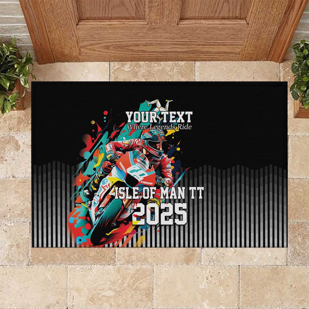 Personalized Isle of Man TT Rubber Doormat Motorcycle Racing