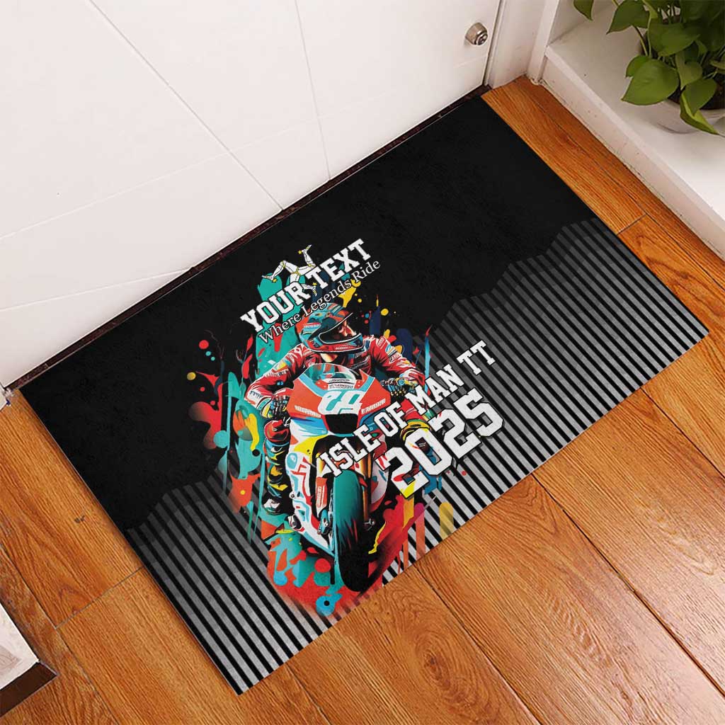 Personalized Isle of Man TT Rubber Doormat Motorcycle Racing