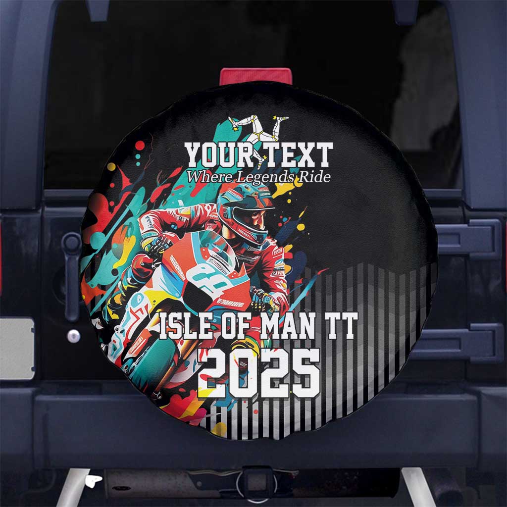 Personalized Isle of Man TT Spare Tire Cover Motorcycle Racing