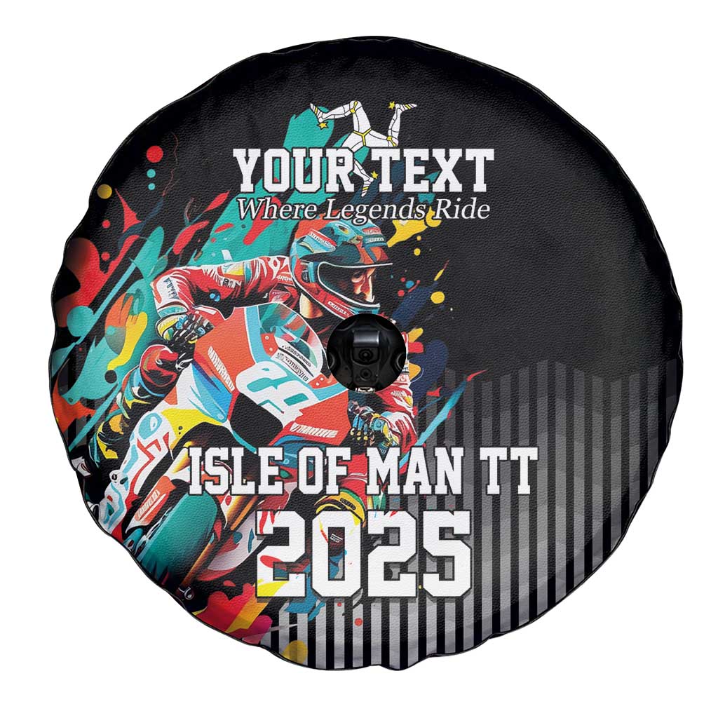 Personalized Isle of Man TT Spare Tire Cover Motorcycle Racing