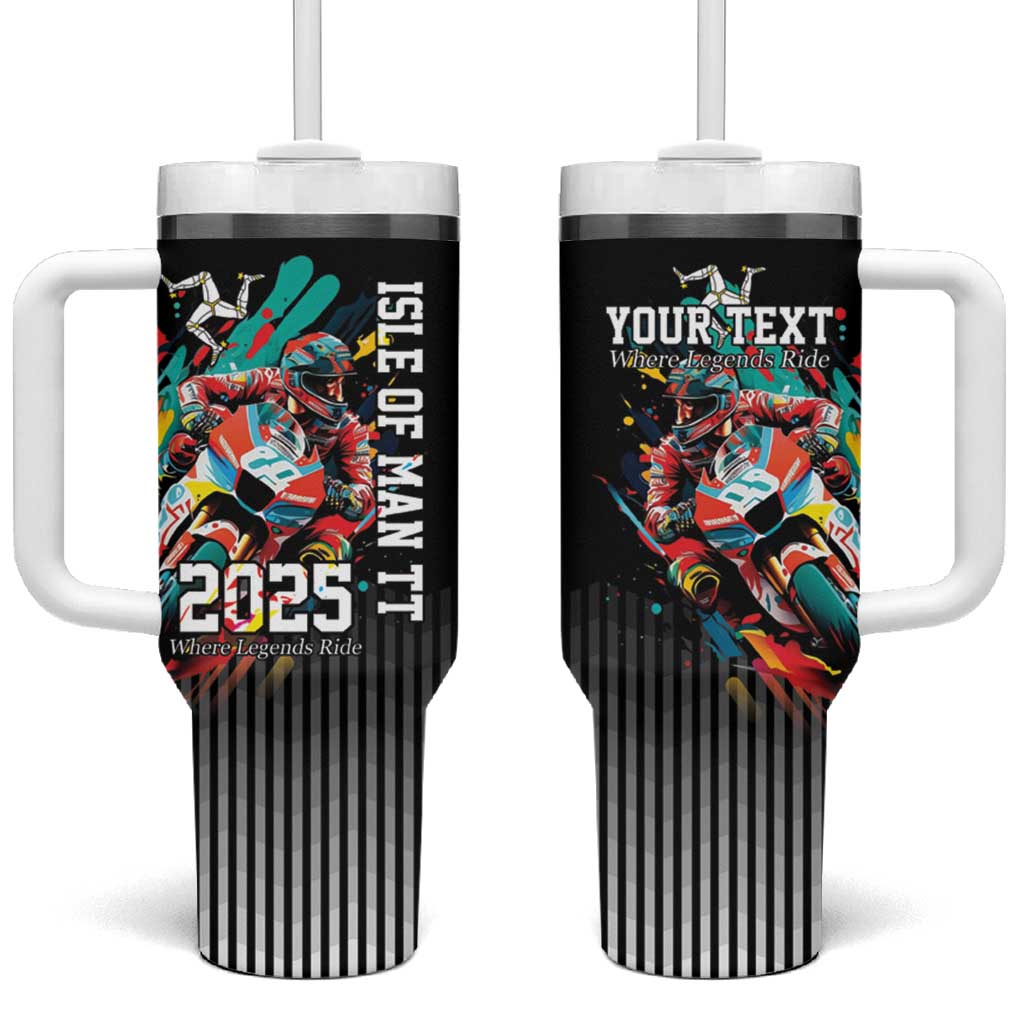 Personalized Isle of Man TT Tumbler With Handle Motorcycle Racing