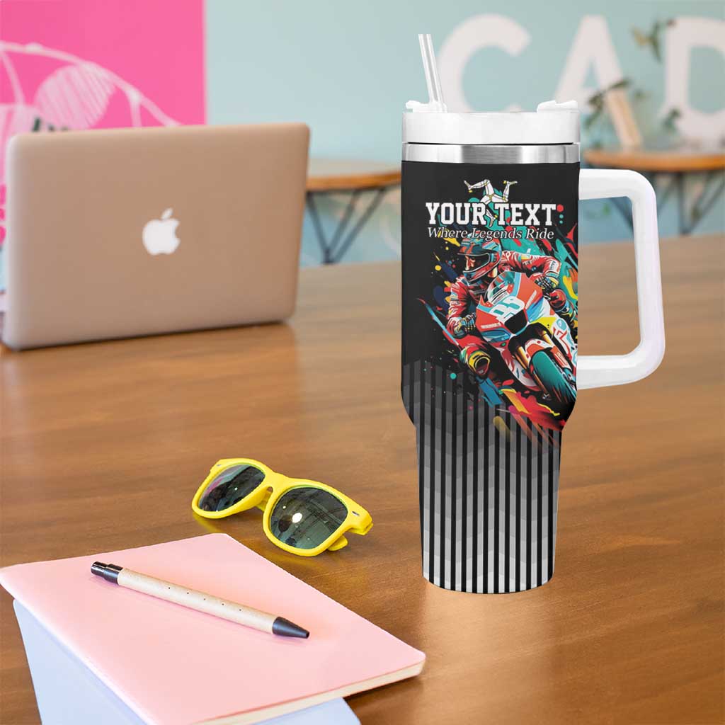 Personalized Isle of Man TT Tumbler With Handle Motorcycle Racing