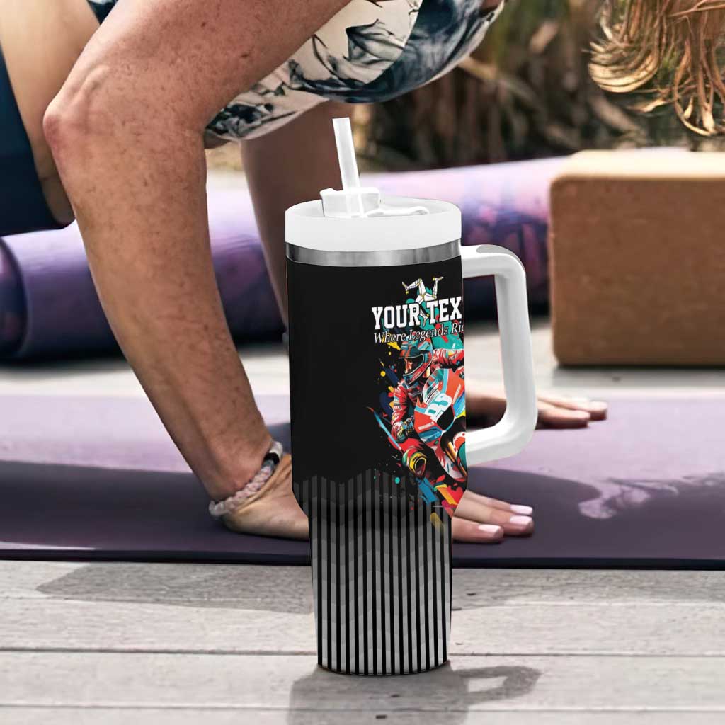 Personalized Isle of Man TT Tumbler With Handle Motorcycle Racing