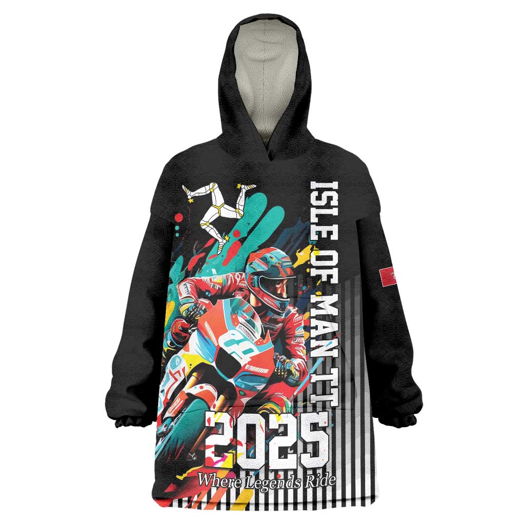 Personalized Isle of Man TT Wearable Blanket Hoodie Motorcycle Racing