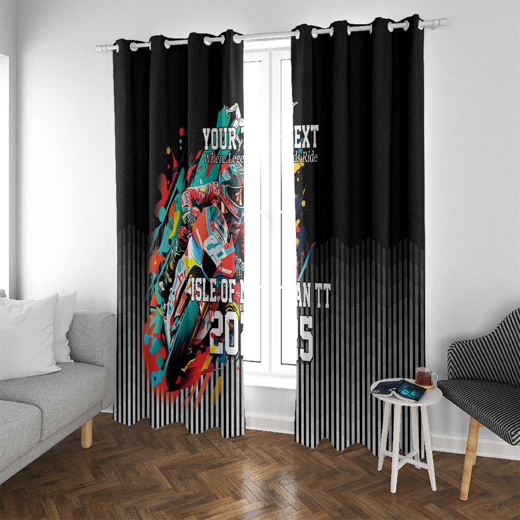 Personalized Isle of Man TT Window Curtain Motorcycle Racing