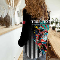 Personalized Isle of Man TT Women Casual Shirt Motorcycle Racing